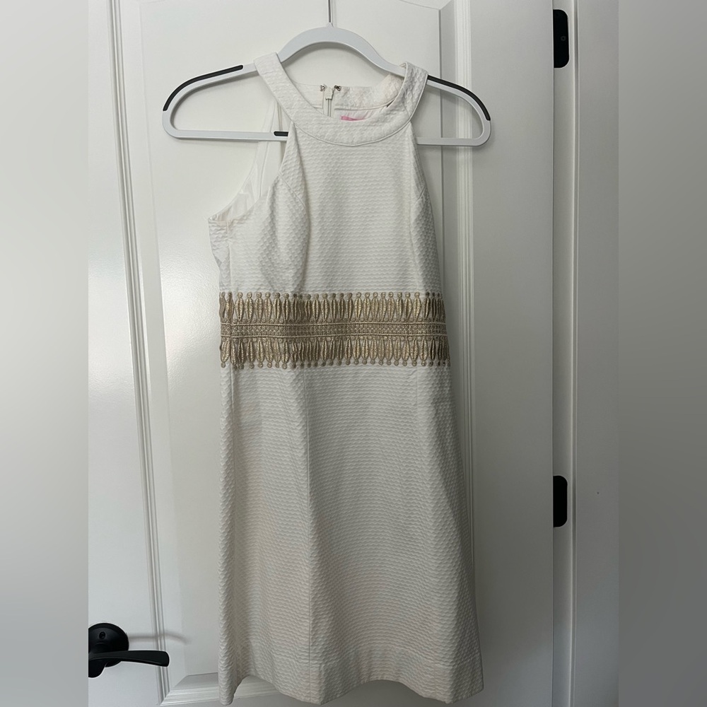 Lily Pulitzer White Halter Sleveless Dress Size 0